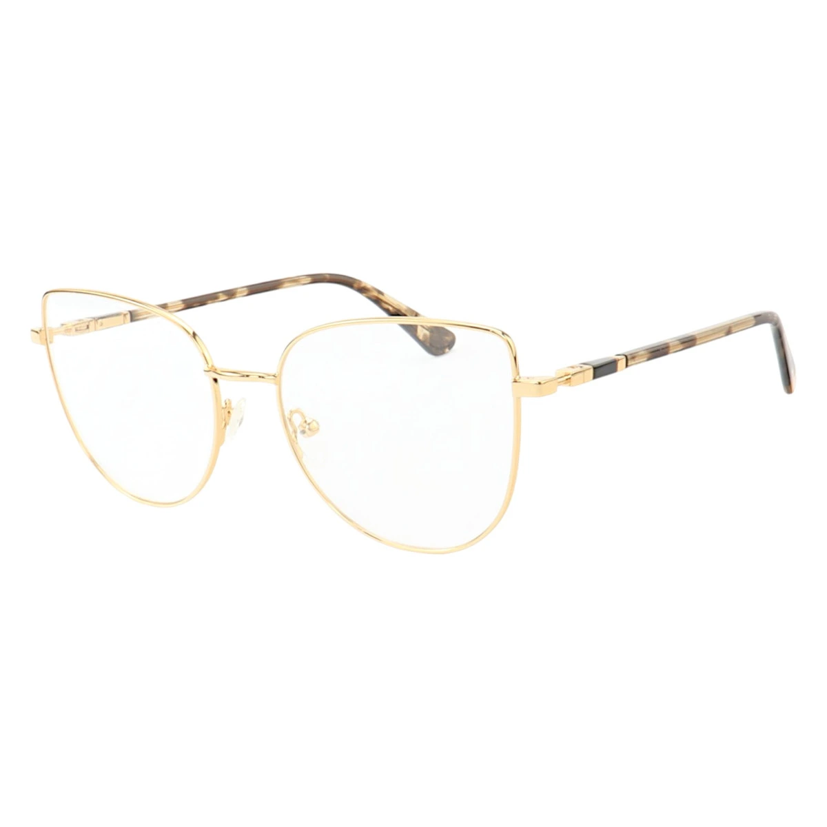 Armação de Óculos Gatinho MT8027 Dourado e Tartaruga Claro