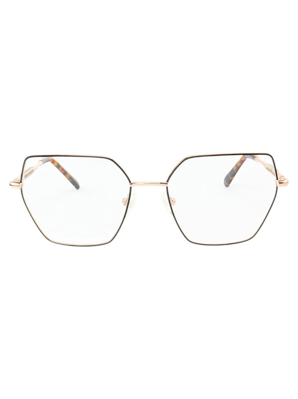 Armação de Óculos Quadrado MT6985 Dourado e Preto Tartaruga