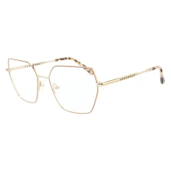 Armação de Óculos Quadrado MT6985 Dourado e Nude