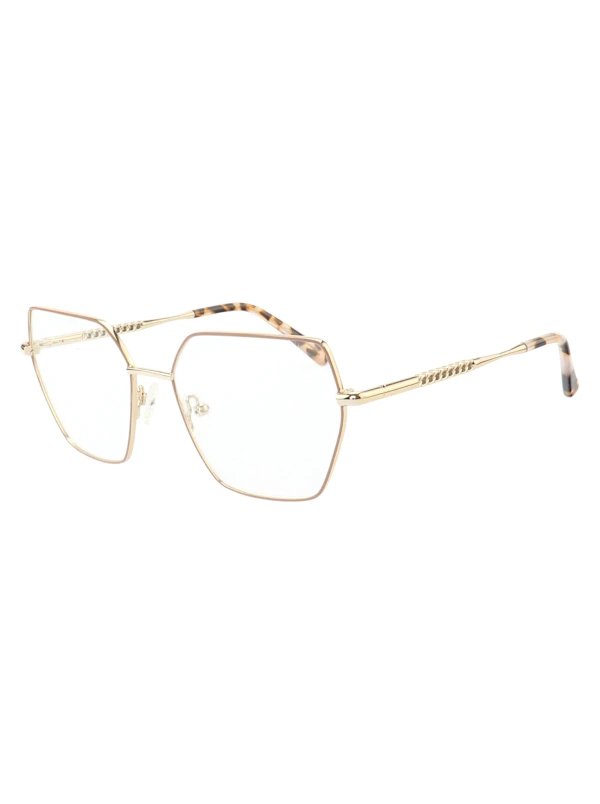 Armação de Óculos Quadrado MT6985 Dourado e Nude