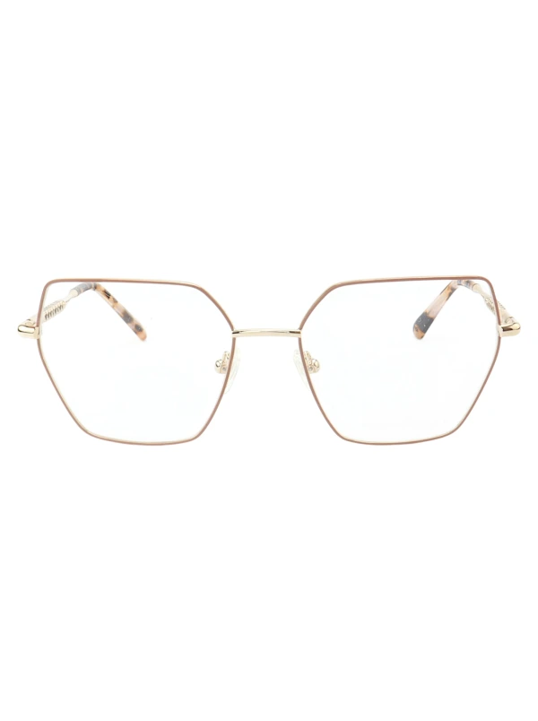 Armação de Óculos Quadrado MT6985 Dourado e Nude