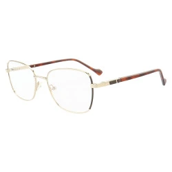 Armação de Óculos Oval MT8022 Dourado e Marrom