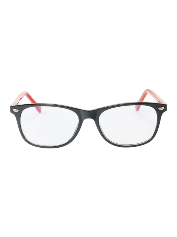 Armação de Óculos Infantil Quadrada MR9083 Preto e Vermelho