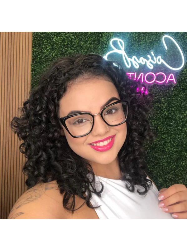 Armação de Óculos Quadrado LQ5501 Preto