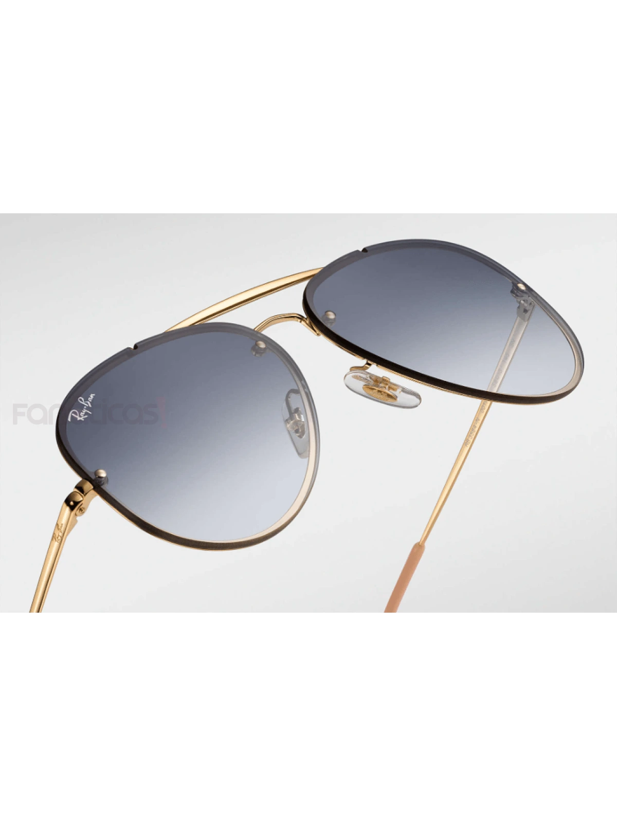 Óculos de Sol Blaze Aviator RB3584N Dourado e Azul Degrade