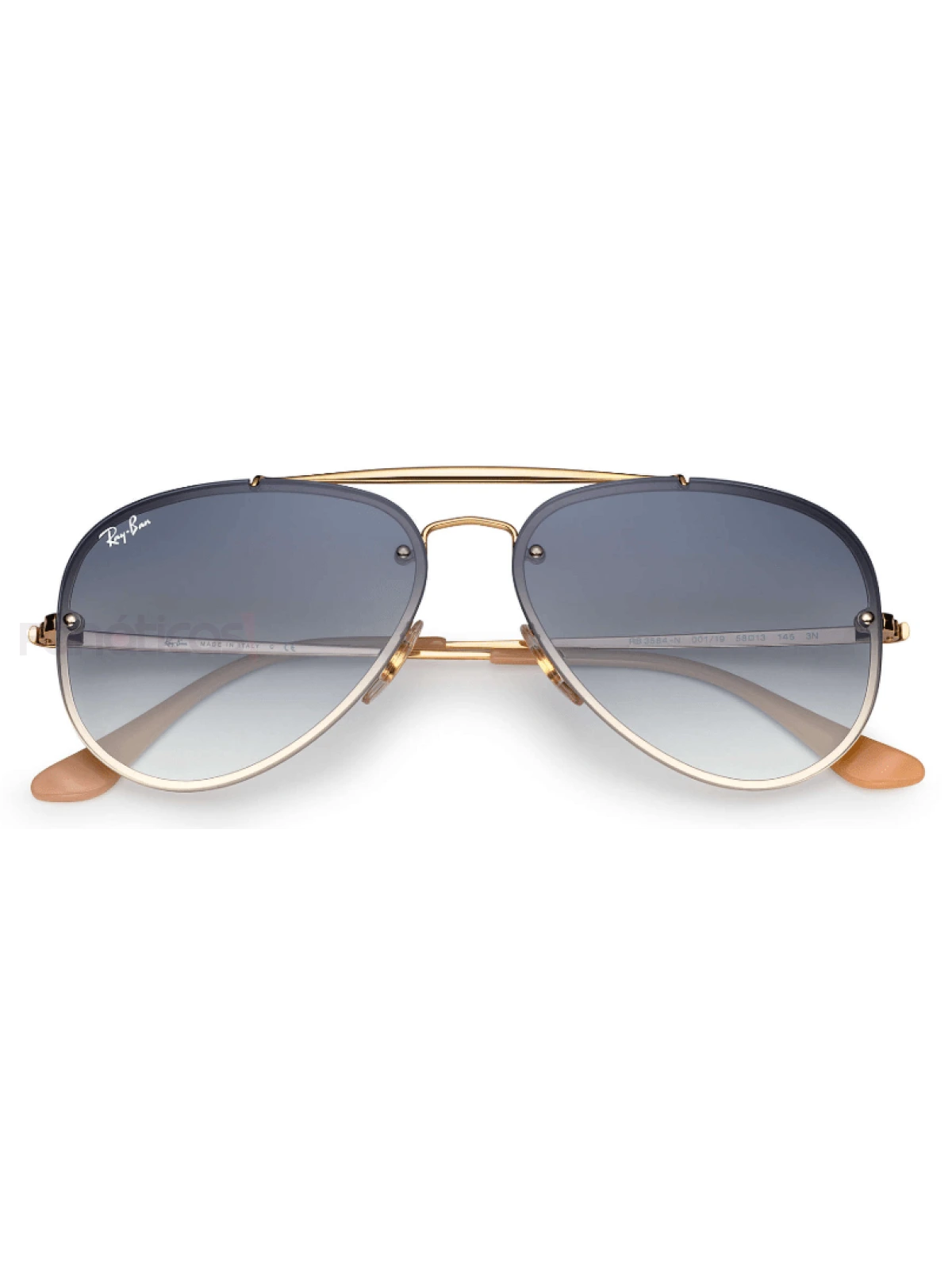 Óculos de Sol Blaze Aviator RB3584N Dourado e Azul Degrade