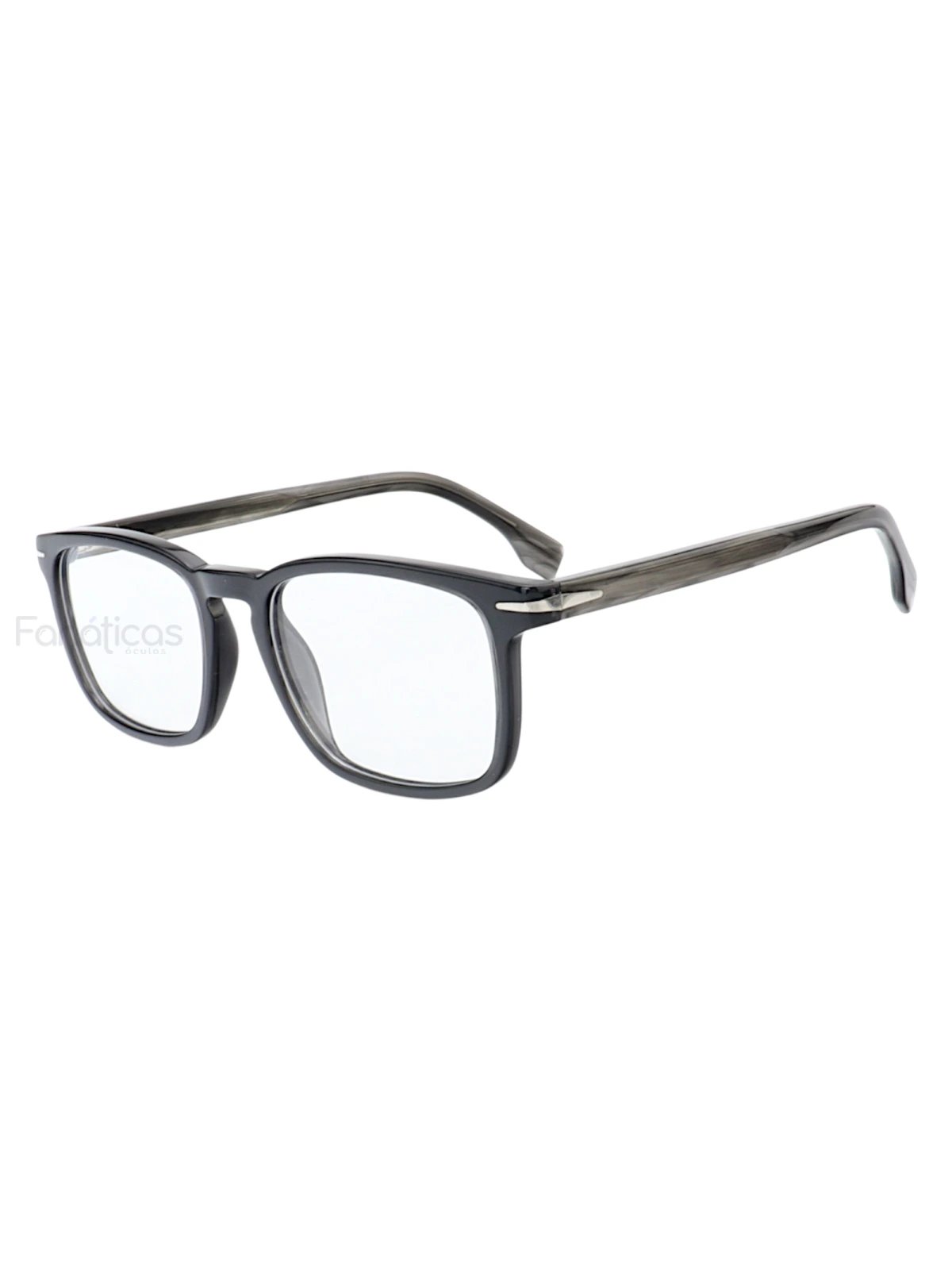 Armação de Óculos Quadrado DB1009 Preto Rajado