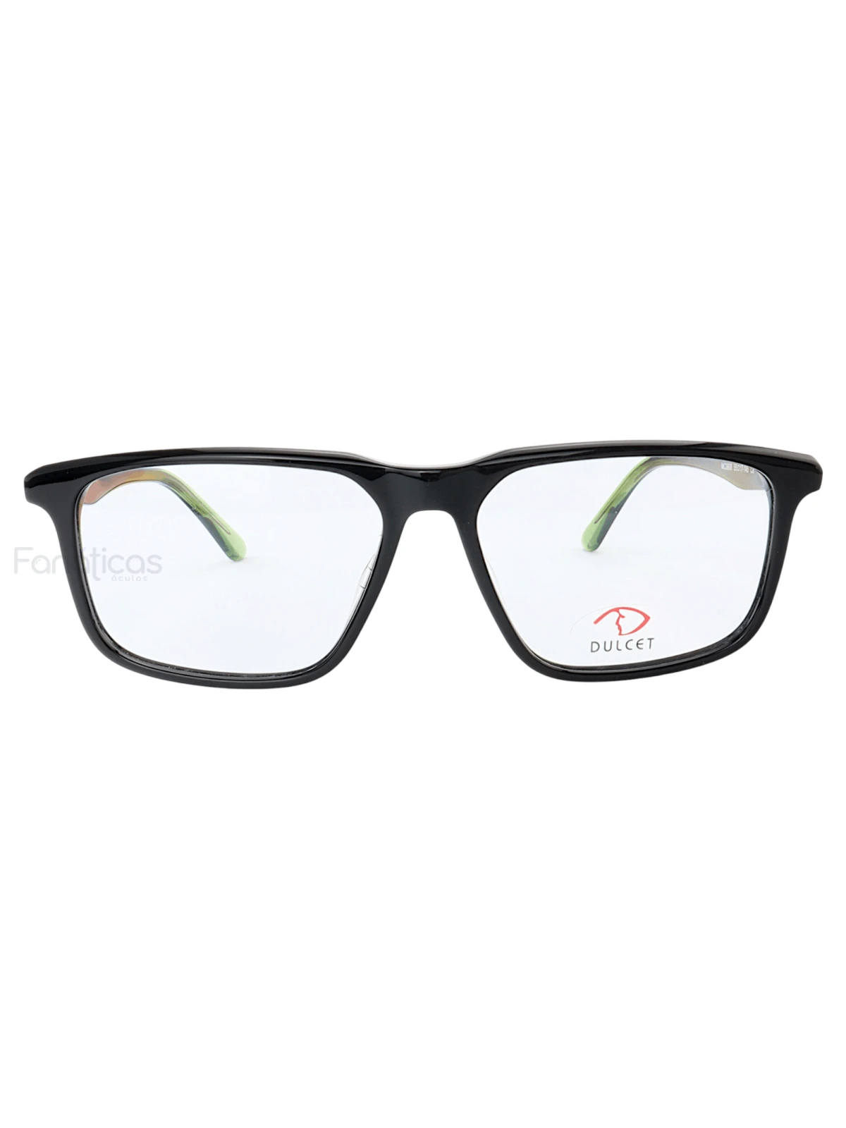Armação de Óculos Quadrado MC3908 Preto e Verde