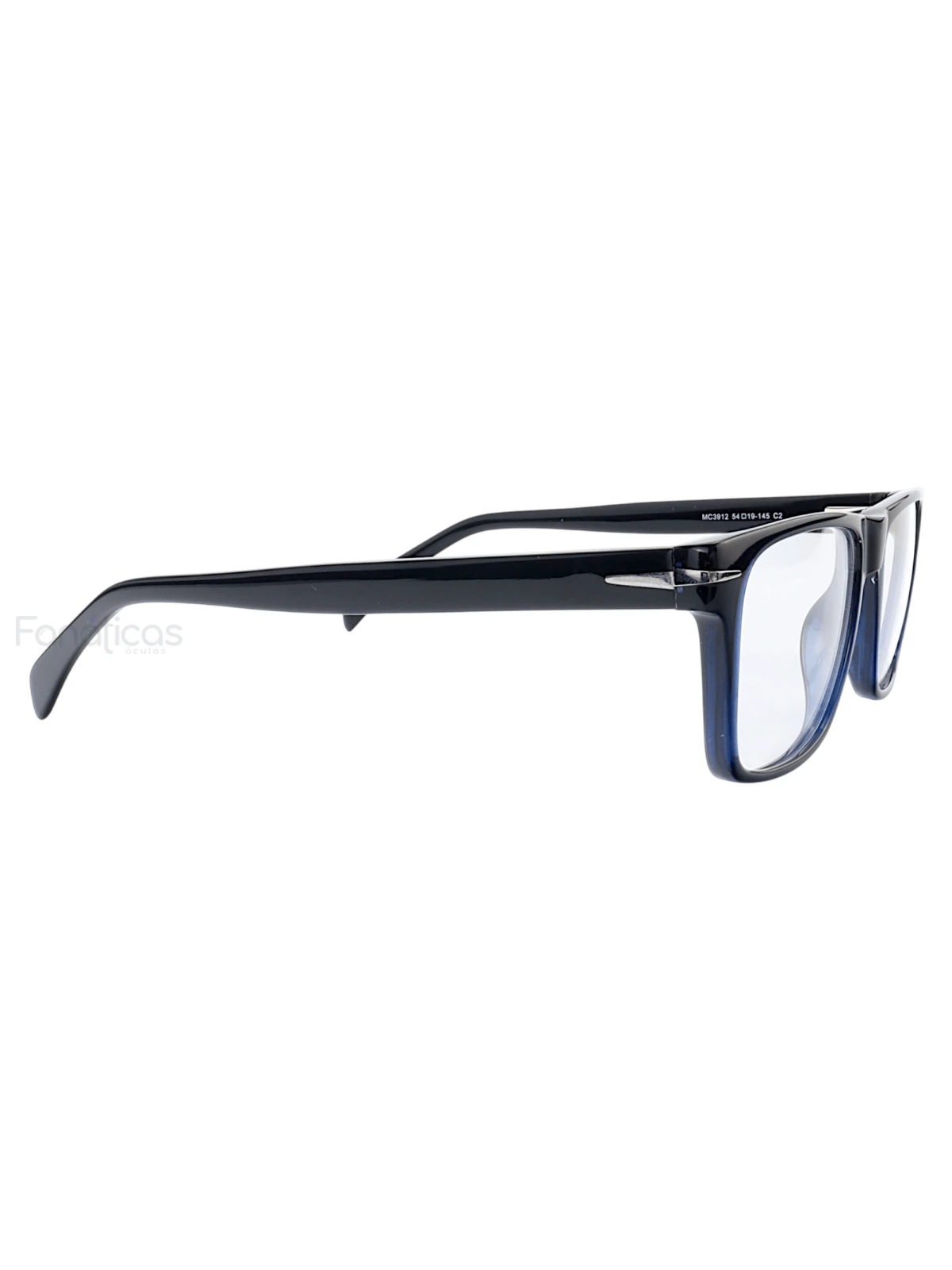 Armação de Óculos Quadrado MC3912 Azul e Preto