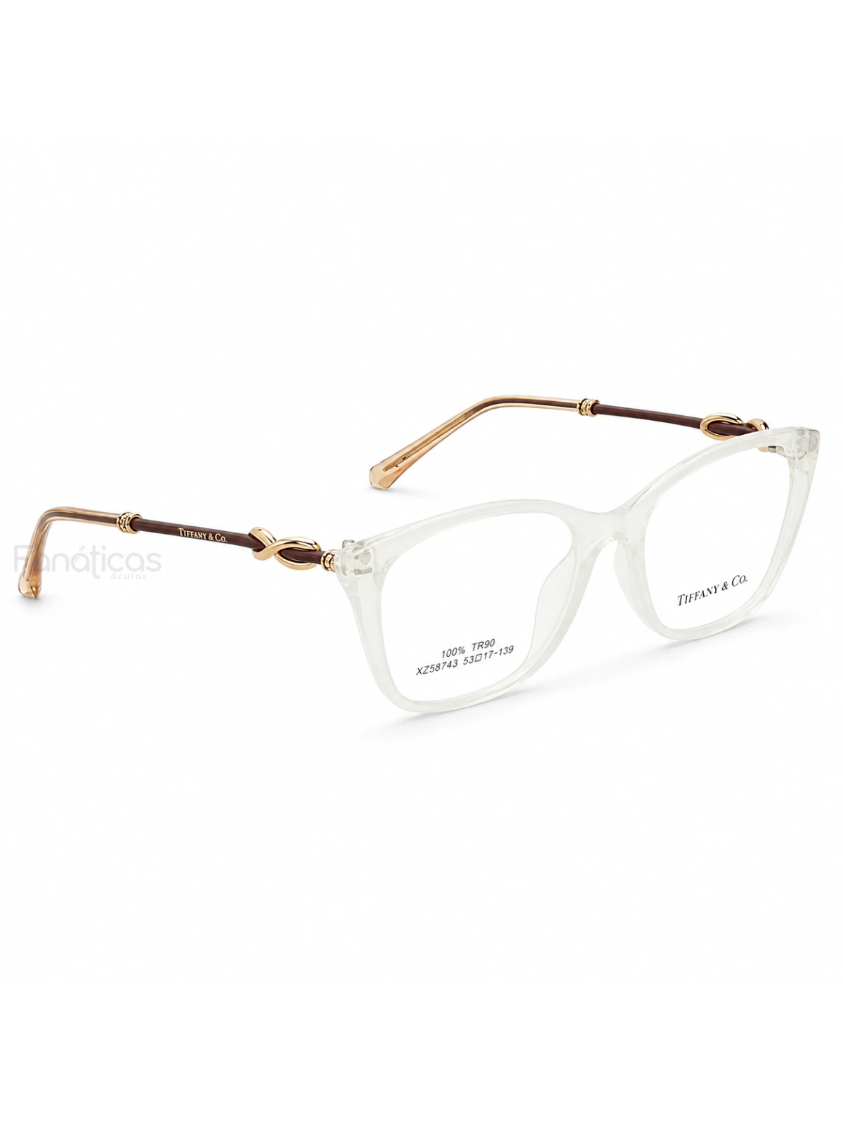 Armacao de Óculos Quadrada TF2160 Branca Leitosa